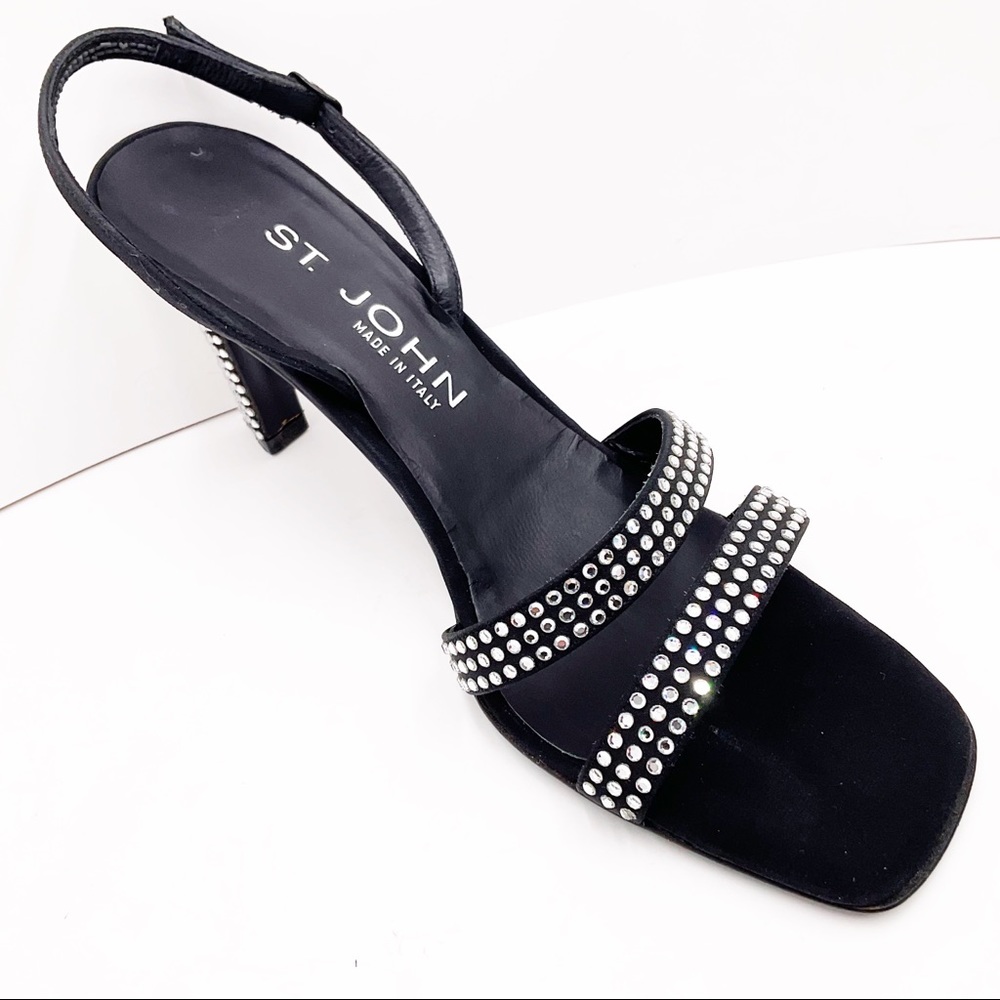 {St.John} Rhinestones Heel Sandals - Picture 14 of 16